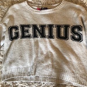 Light Grey Slightly Cropped Sweater